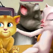 Игра Кот Том: Поцелуи