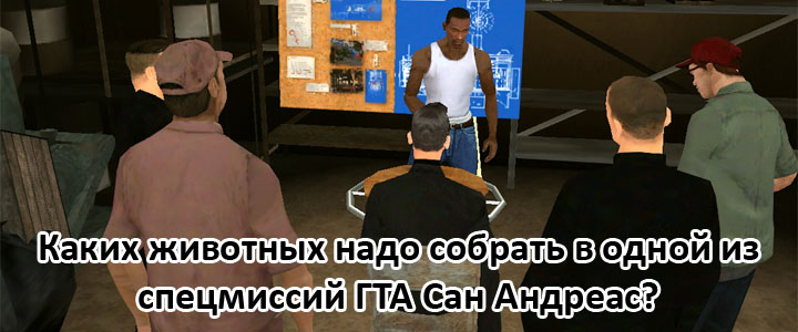Каких животных надо собрать в одной из спецмиссий ГТА Сан Андреас?