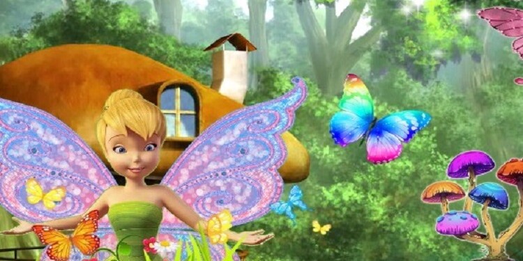 Украшение сада в Диснеевской игре Украшение сада в Диснеевской игре