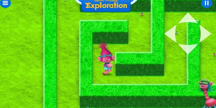 Лабиринт в игре про троллей