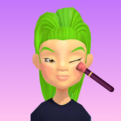 Игра Барби парикмахерская и макияж
