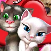 Игра Говорящий кот Том: Поцелуи