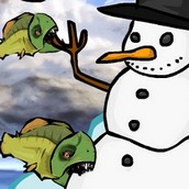 Игра Новогодние пираньи