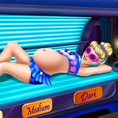 Игра Беременная Золушка в солярии