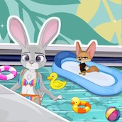 Игра Уборка после вечеринки: Зверополис