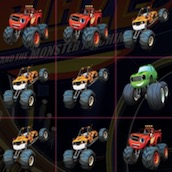 Игра Соедини монстр траки: Вспыш и Чудо Машинки