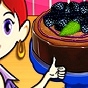 Игра Готовить Малиновый чизкейк: Кухня Сары